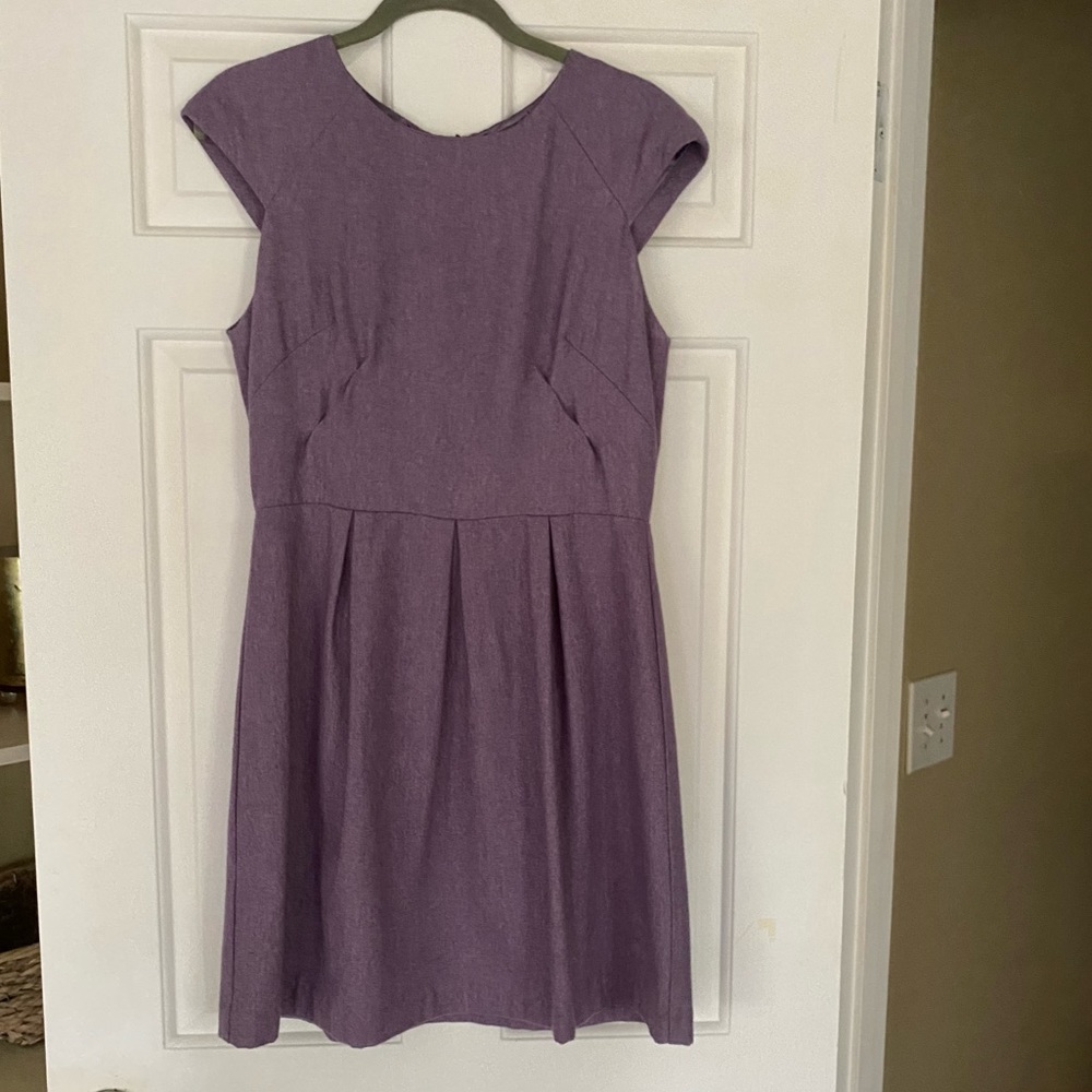 Anthropologie Cap Sleeve Wool Blend A-Line Dress